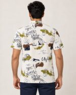 Sansiro Abstract Script Printed Polo T-Shirt product gallery image 3