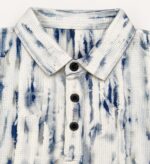 Sansiro Abstract Streak Textured Polo T-Shirt product gallery image 1