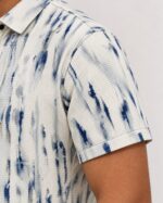 Sansiro Abstract Streak Textured Polo T-Shirt product gallery image 3