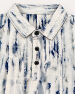 Sansiro Abstract Streak Textured Polo T-Shirt product gallery image 6