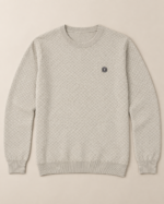WildAss Diamond Texture Crew Neck T-Shirt - Cream product gallery view