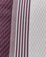 WildAss Heritage Panel Textured Knit Polo T-Shirt - Purple product gallery view