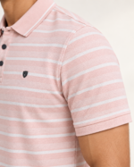 WildAss Horizontal Stripe Polo T-Shirt - Pink product gallery view