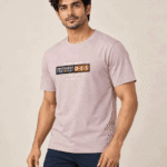 WildAss Men's D-E-S Graphic Patch Crew Neck T-Shirt - Peach featured product view