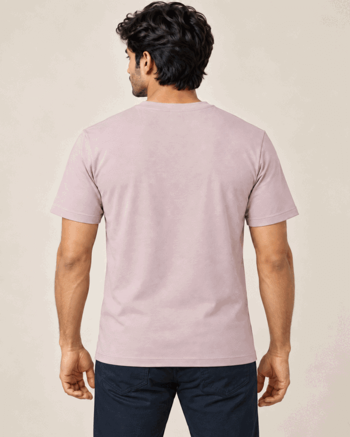 WildAss Men's D-E-S Graphic Patch Crew Neck T-Shirt - Peach product gallery view