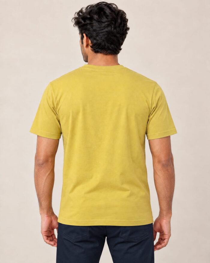 WildAss Men's Denim Appliqué Graphic Crew Neck T-Shirt - Yellow product gallery view