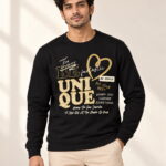 WildAss Men's Motivational Typography Printed Crew Neck Sweatshirt - Black featured product view