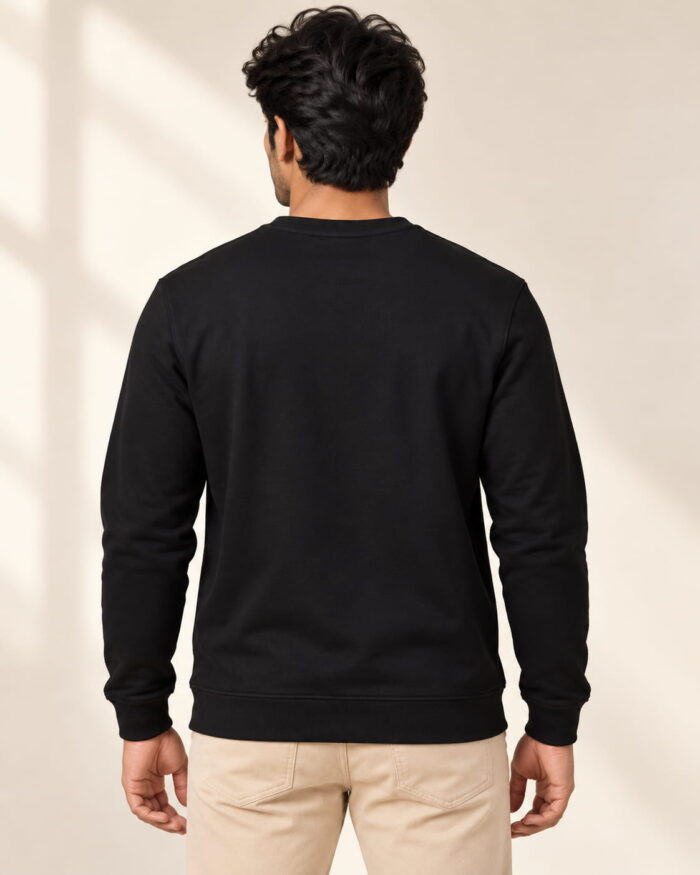 WildAss Men's Motivational Typography Printed Crew Neck Sweatshirt - Black product gallery view