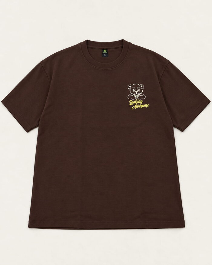 WildAss Men's Oversized Teddy Bear Graphic T-Shirt - Brown product gallery view