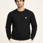 WildAss Textured Knit Crew Neck T-Shirt - Black featured product view