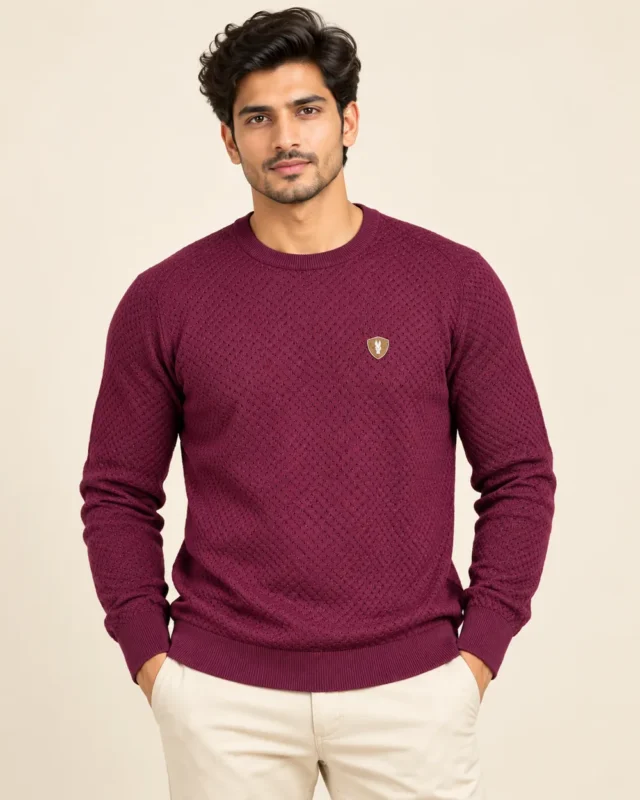Home – WILDASS 12 wildass textured knit crew neck t shirt wine featured