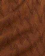 WildAss Textured Knit Polo T-Shirt - Cinnamon Brown product gallery view